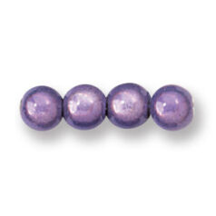 Bead, Miracle Bead 6mm Round - Light Purple, Hole Size 1.2mm (Made in Japan)