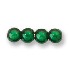 Bead, Miracle Bead 6mm Round - Green, Hole Size 1.2mm (Made in Japan)