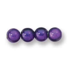 Bead Miracle Japanese 6mm (hole size 1.6mm)  - Purple
