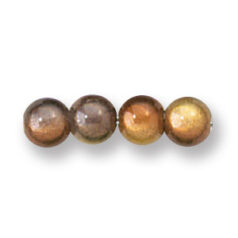 Bead Miracle Japanese 6mm (hole size 1.6mm)  - 3 Tone Grey/Brown/Amber