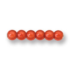 Bead, Miracle Bead 4mm Round - Dark Orange (Hole Size 0.9mm)