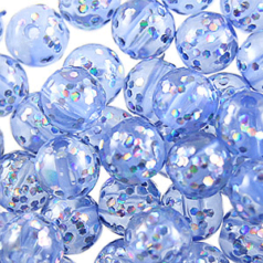 Bead, Acrylic Japanese Round Glitter Bead, 6mm - Royal (Hole Size 1.5mm)