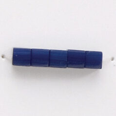 Bead, Cat Eye Fiber Optic, 4mm Cube - Montana Blue