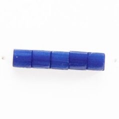 Bead, Cat Eye Fiber Optic, 4mm Cube - Dark Blue