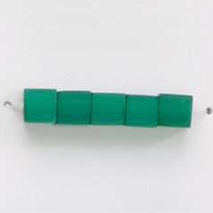 Bead, Cat Eye Fiber Optic, 4mm Cube - Emerald Green