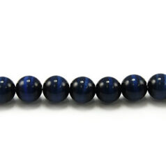 Bead, Cat Eye Fiber Optic, 4mm Round - Montana Blue