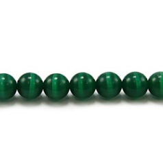 Bead, Cat Eye Fiber Optic, 4mm Round - Green