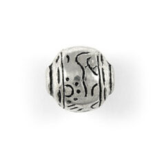 Bead, Metalized Plastic in Antique Silver, 15mm Round (Hole Size 2.5mm)