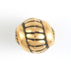 Bead, Metalized Plastic in Antique Gold, 8.5x7.5mm Snail Shape (Hole Size 1.5mm)
