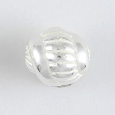 Bead, Metalized Plastic in Silver, 8.5x7.5mm Snail Shape (Hole Size 1.5mm)