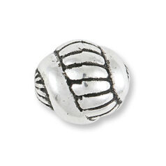 Bead, Metalized Plastic in Antique Silver, 8.5x7.5mm Snail Shape (Hole Size 1.5mm)