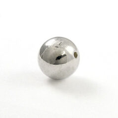 Bead, Metalized Plastic in Silver, 12mm Plain Round (Hole Size 1.6mm)