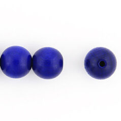 Bead, Preciosa Czech Wood Beads, 5mm Round - Blue (Hole Size: 1.8mm)