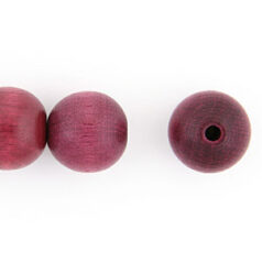 Bead, Preciosa Czech Wood Beads, 6mm Round  - Burgundy (Hole Size 1.8mm)