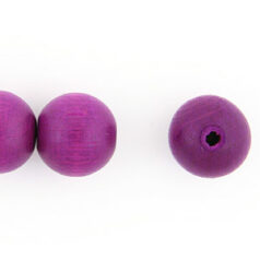 Bead, Preciosa Czech Wood Beads, 6mm Round  - Purple (Hole Size 1.8mm)