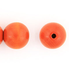 Bead, Preciosa Czech Wood Beads, 8mm Round - Orange (Hole Size 2mm)