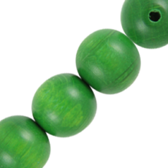 Bead, Preciosa Czech Wood Beads, 8mm Round - Green (Hole Size 2mm)