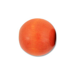 Bead, Preciosa Czech Wood Beads, 10mm Round - Orange (Hole Size 2mm)