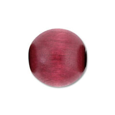Bead, Preciosa Czech Wood Beads, 10mm Round - Burgundy (Hole Size 2mm)