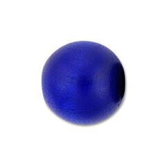 Bead, Preciosa Czech Wood Beads, 10mm Round - Blue (Hole Size 2mm)