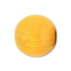 Bead, Preciosa Czech Wood Beads, 12mm Round - Yellow (Hole Size 2.5mm)