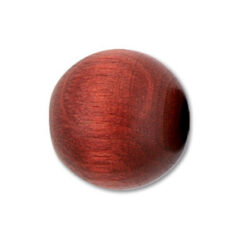 Bead, Preciosa Czech Wood Beads, 12mm Round - Light Mahogany (Hole Size 2.5mm)