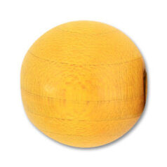 Bead, Preciosa Czech Wood Beads, 16mm Round - Yellow (Hole Size 2.5mm)