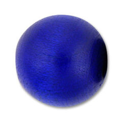 Bead, Preciosa Czech Wood Beads, 16mm Round - Blue (Hole Size 2.5mm)