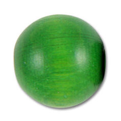 Bead, Preciosa Czech Wood Beads, 16mm Round - Green (Hole Size 2.5mm)