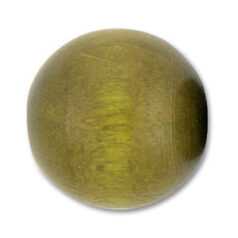 Bead, Preciosa Czech Wood Beads, 16mm Round - Khaki (Hole Size 2.5mm)