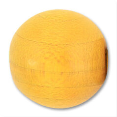 Bead, Preciosa Czech Wood Beads, 18mm Round - Yellow (Hole Size 2.8mm)