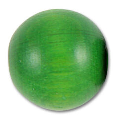Bead, Preciosa Czech Wood Beads, 18mm Round - Green (Hole Size 2.8mm)