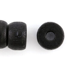 Bead, Preciosa Czech Wood Beads, 6x9mm Crow - Black (Hole Size 3mm)