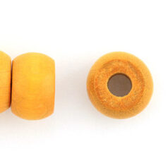 Bead, Preciosa Czech Wood Beads, 6x9mm Crow - Yellow (Hole Size 3mm)