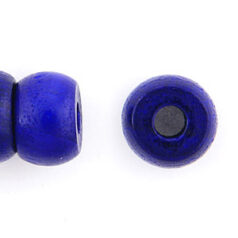 Bead, Preciosa Czech Wood Beads, 6x9mm Crow - Blue (Hole Size 3mm)