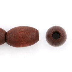 Bead, Preciosa Czech Wood Beads, 9x6mm Oval - Dark Mahogany (Hole Size 2mm)