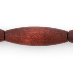 Bead, Preciosa Czech Wood Beads, 20x6mm Oval Tube - Dark Mahogany (Hole Size 2.5mm)