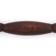 Bead, Preciosa Czech Wood Beads, 20x6mm Oval Tube - Dark Brown (Hole Size 2.5mm)