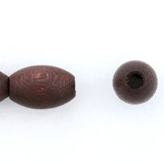 Bead, Preciosa Czech Wood Beads, 6x4mm Oval - Dark Brown (Hole Size 1.2mm)