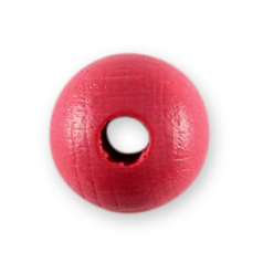 Wood Beads - Made in Germany - 8mm Round - Fuchsia