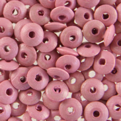 German Wood Beads, 6.2x2.3mm Disc - Fuchsia (Hole: 1.4mm)