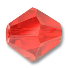Bead, Helenski Crystal Art.8001 10mm Bicone - Light Siam
