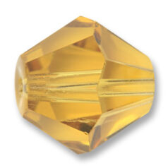 Bead, Helenski Crystal Art.8001 10mm Bicone - Light Topaz