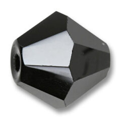Helenski Genuine Crystal Art.8001 10mm Bicone - Jet Black