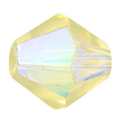 Bead, Helenski Crystal Art.8001 10mm Bicone - Jonquil AB