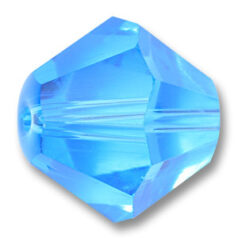 Bead, Helenski Crystal Art.8001 10mm Bicone - Aquamarine