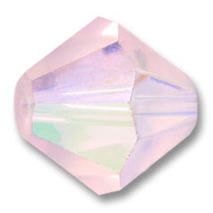 Bead, Helenski Crystal Art.8001 10mm Bicone - Rosaline AB