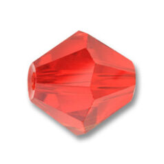 Bead, Helenski Crystal Art.8001 8mm Bicone - Light Siam