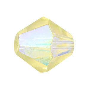 Bead, Helenski Crystal Art.8001 8mm Bicone - Jonquil AB
