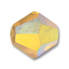 Bead, Helenski Crystal Art.8001 8mm Bicone - Light Topaz AB